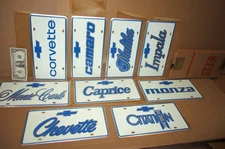 CHEVY  Chevrolet 9 TAG FULL SET Unused InBOX From DEALER for Showroom Cars 1980s