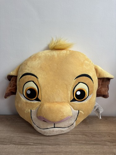 Disney Store Official Lion King 3D Simba Cushion/Pillow Soft Plush Face Head VGC - Picture 1 of 3