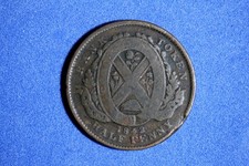 1842 Canada Bank of Montreal Copper Half Penny Token #M23359