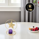 Metal Double Ring Candle Holder Centerpiece Advent Table Decoration