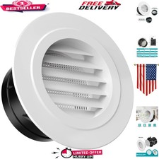 Versatile 4-Inch White Exhaust Vent Cover with Built-In Screen - Multi-Use