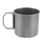 Stainless Steel Camping Folding Mug - 300ml Portable Outdoor Coffee Cup With