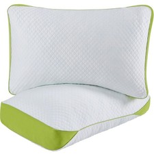 Cooling Pillow Queen Size 2 Pack Medium Firm Shredded Memory Foam - Adjustable