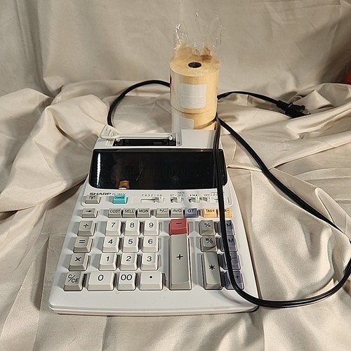 SHARP EL-1801V Business Desktop Calculator-With PAPER - Picture 1 of 6