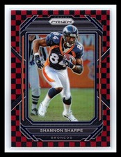 💥 Shannon Sharpe 2022 Panini Prizm Red Black Checker Board Holo SSP # 94