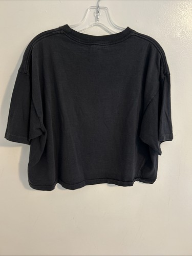 Vintage Mid 80’s Anvil Maine Lifeguard Single Stitch Crop Top Black Size Med/Lg - Picture 5 of 6