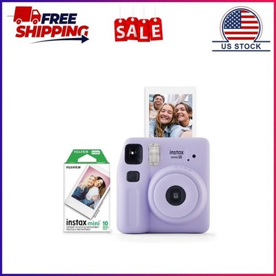 Fujifilm Instax Mini SE Instant Camera with Bonus 10 Pack Mini Film, Lavender (V
