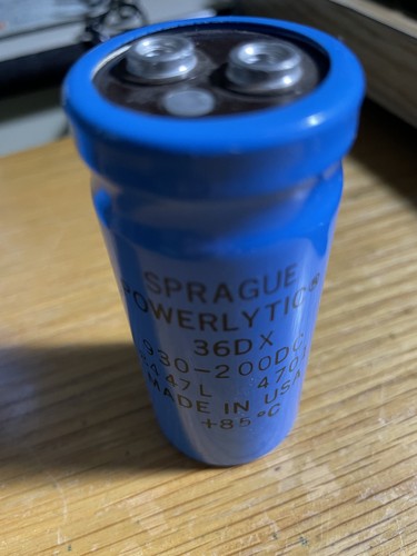 One SPRAGUE COMPULYTIC Capacitor Series 32D, POWERLYTIC series 36D, 36DX, - Picture 13 of 16