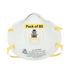 3M Particulate Respirator 8210V with Cool Flow Valve, 80 Pack, Disposable