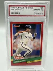Jeff Bagwell RC 1991 Donruss Rookies PSA 10 #30 Astros HOF 