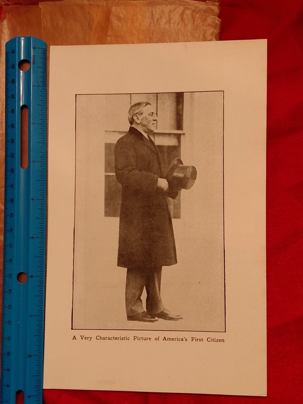 WWI Book Plate Woodrow Wilson America's First Citizen Old Glory German Territory