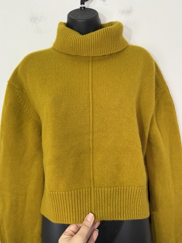 DONNA KARAN Black Label Cashmere Sweater Relaxed Crop Stretch Cowl Neck Luxury - Picture 5 of 15