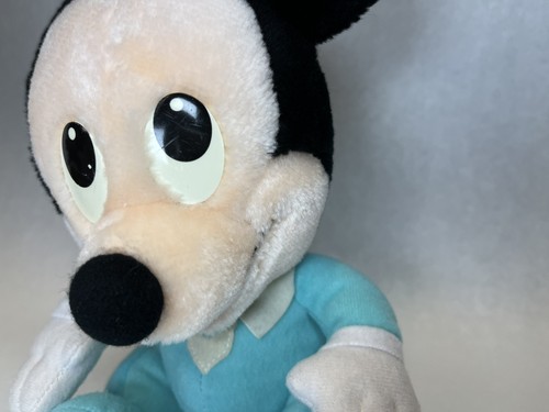 Vintage 1984 Mickey Mouse Disney Babys Hasbro 9 Zoll Stofftier Plüschtier mit Gebrauchsspuren - Bild 6 von 19