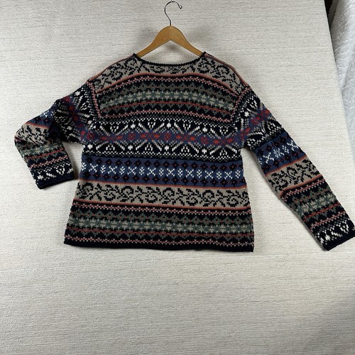 Vintage Paul Harris Damen Gr. Large Grobstrick Pullover Fair Isle Nordic Cottagecore - Bild 2 von 10