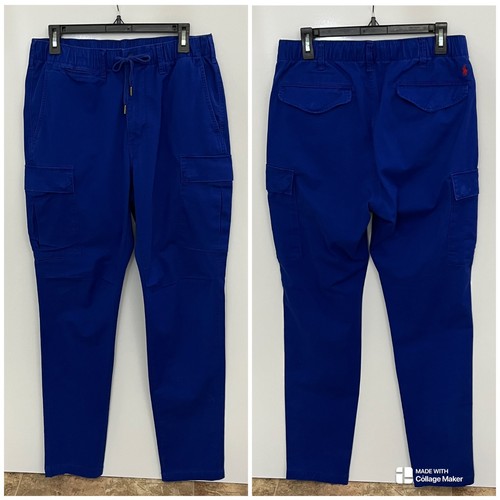 Polo Ralph Lauren Stretch Slim Fit Herren Cargo Hose Blau Streetwear Utility W32 - Bild 3 von 10