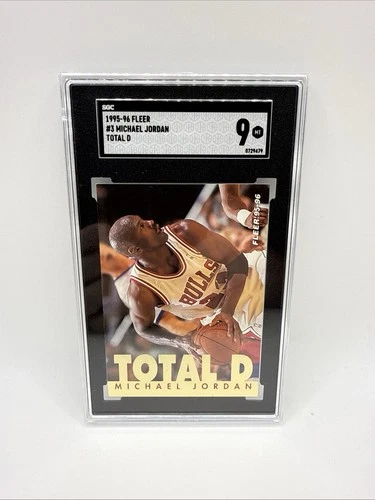 Michael Jordan 1995/96 Fleer Total D Card # 3 of 12 Graded SGC 9 MT