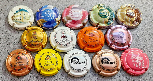 Capsule de champagne : MATHELIN. Lot de 14 Suivant l'ordre !!!