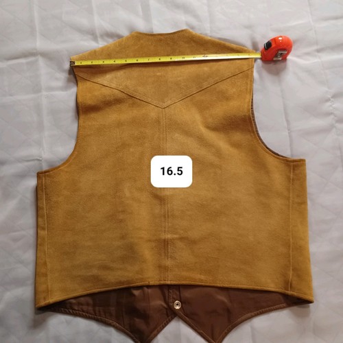 Caballo Brand Mens Vest Size Large Vintage Brown Suede St. Joseph Missouri - Picture 8 of 8