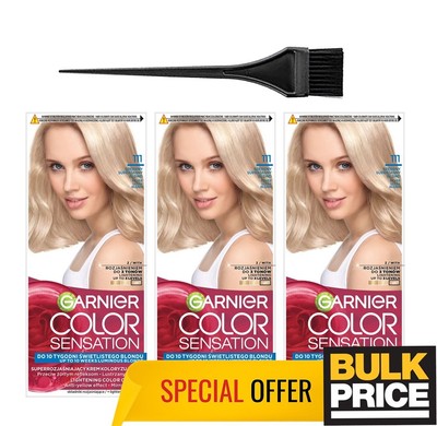 Garnier Color Sensation Hair Color 111 Silver Ultra Blonde 3-Pack