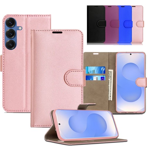 Case For Samsung Galaxy S25 Ultra S24 S23 S22 Leather Flip Magnetic Phone Cover - Picture 2 of 11