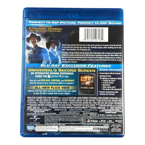 Cowboys &  Aliens (Blu-ray/DVD, 2011, 2-Disc Set, Extended Edition Unrated) - Picture 4 of 5