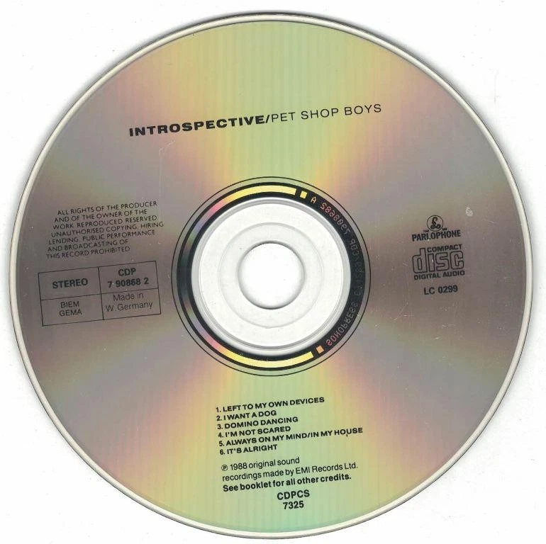 CD Pet Shop Boys - Introspective  (1988) - Bild 3 von 3