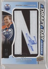 2020-21 Upper Deck SP Game Used Draft Day Marks Rookies /35 Tyler Benson Auto RC