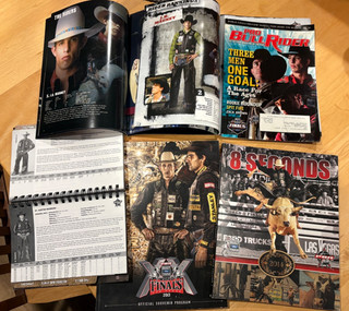 JB Mauney PBR Pro Bull Rider souvenir programs 8 Seconds magazine lot of 6