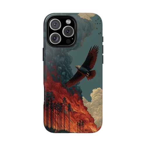 For iPhone | Samsung Galaxy | Pixel Phone Case - Eagle Flying Wildfire Forest - 第 6/239 張圖片