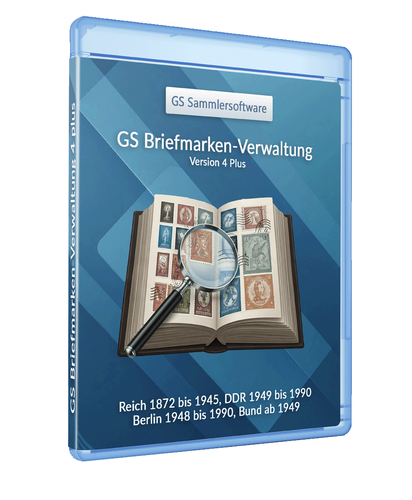 GS Briefmarken-Verwaltung 4 plus - Software zur Verwaltung Ihrer Sammlung - Afbeelding 1 van 10