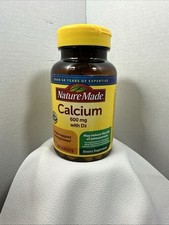 Nature Made Calcium with Vitamin D3 600 mg 120 Tabs. Exp 9/27 Sealed