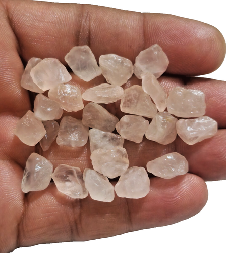 Top Qualität Rosenquarz roh 25 Stck. Lot Größe 10-12 mm lose Edelsteine für Schmuck - Bild 5 von 6