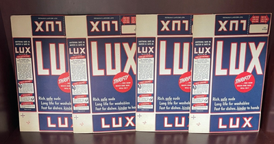 LUX Laundry Detergent Vintage 1950s Soap Box - Flattened - Never