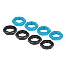 8PCS Aluminum 17mm Wheel Nut Thread 1.0mm for 1/8 RC Model Car Black & Blue