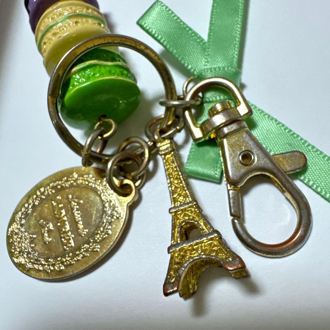 Ladurée Macaron Bag Charm Keychain Eiffel Tower G… - image 9