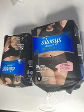 Always Discreet Boutique Womens Incontinence Postpartum Underwear 9 Pair 2 Pack