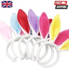 BUNNY EARS HEADBAND 7 COLOURS PINK YELLOW BLUE WHITE KIDS EASTER PARTY EGG HUNT