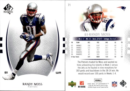 2007 Upper Deck SP Authentic Football Complete Your Set #1-297 You Pick! - Picture 76 of 113