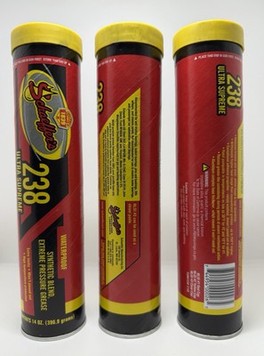 One lot of Three 14oz Tubes Schaeffer's Oil Ultra Supreme Grease NLGI #2 #238