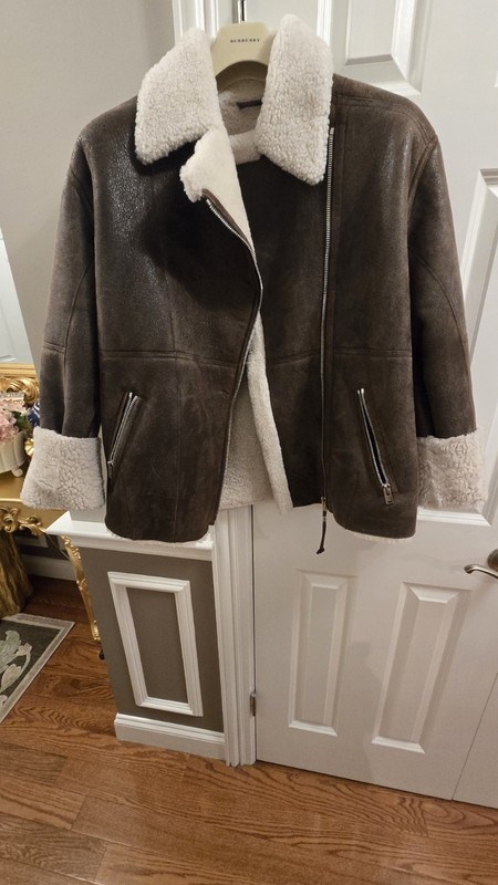 IRO Paris Shearling Jacket Bomber Aviator Size 40 US Size MEDIUM FITS 6-8 $2,500