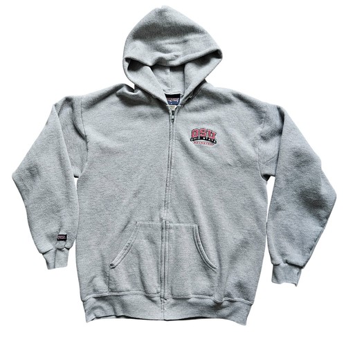 OSU Ohio State Buckeyes Jansport Vintage Hoodie Full Zip Jacket Size Large Gray - Picture 1 of 16