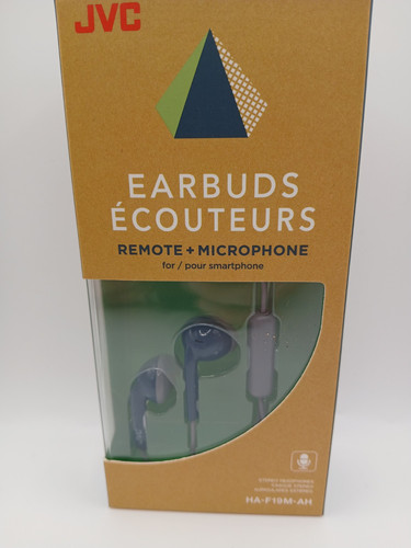JVC Retro Style Wired Earbuds In-line Control, Microphone, Water-Resistant, Blue - Picture 1 of 5