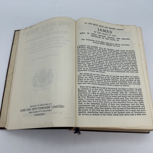 Vintage Gideons Holy Bible KJV King James Version Royal Brevier Cloth Hardcover - Picture 9 of 18