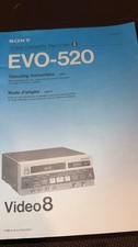 Sony EVO-520 Video8 Cassette Recorder Tape Counter RCA BNC NTSC Console