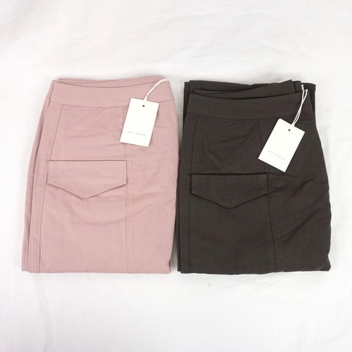 Deiji Studios Women's Pocket Pants in Wood Brown & Musk Pink - US Small Lot of 2