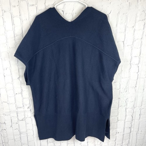 J JILL Strickjacke Pullover Rippstrick Gillet Cardi dunkelblau ärmellos XL - Bild 6 von 6