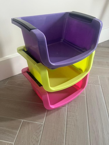 3 X Stackable Drawers / Storage Containers VGC - Picture 1 of 2