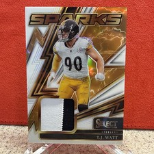 2025 Panini Select - Sparks T.J. Watt #SPK-TJW White Prizm /99 (MEM)