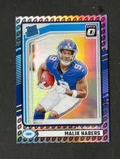2024 Donruss #383 Malik Nabers Optic Rated Rookies Preview Football Emoji