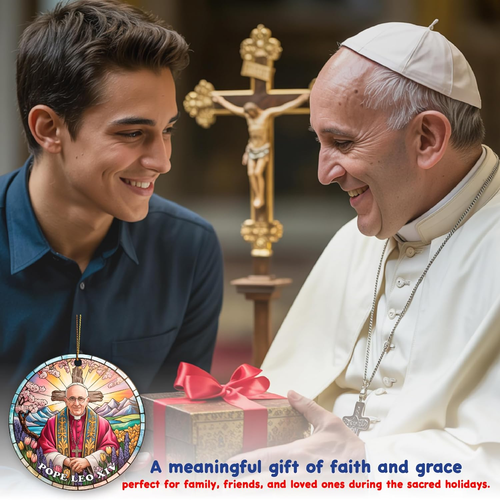 Pope Leo XIV Inauguration Acrylic Ornament, 3-Inch, 3mm, Catholic Faith Gift, Fi - Picture 5 of 8